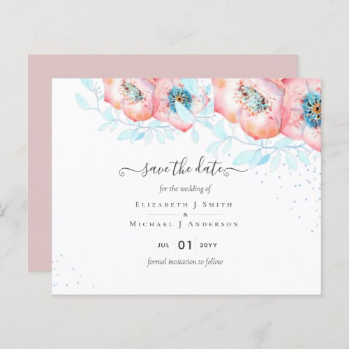 BUDGET Hellebore Turquoise Peach Floral Wedding