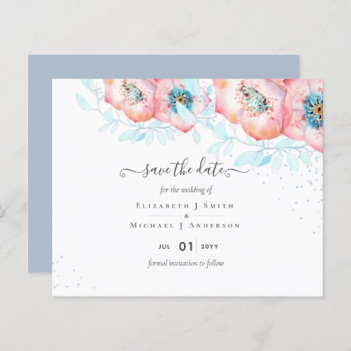 BUDGET  Hellebore Turquoise Peach Floral Wedding