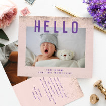 Budget Hello Photo Birth Baby Birth Announcement Flyer