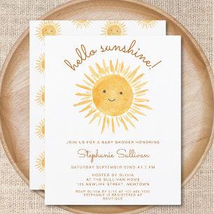 Budget Hello Sunshine Baby Shower Invitation