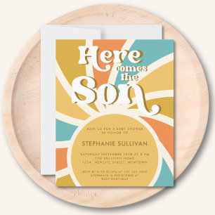 Budget Here Come The Son Baby Shower Invitation