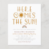Budget Here Comes The Sun | Boho Baby Shower (Front)