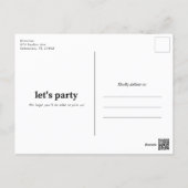 Budget High School Graduation Party Invitation  Postcard (Back)