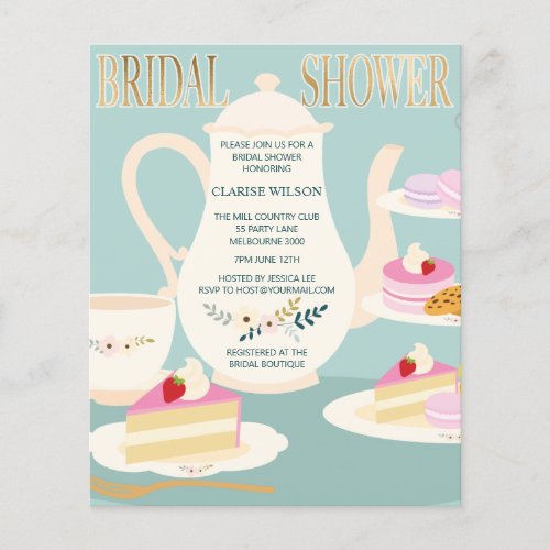 BUDGET High Tea Bridal Shower Invite