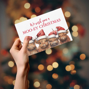 Budget Highland Cow Christmas Card