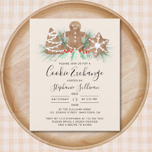 Budget Holiday Christmas Cookie Exchange Invite