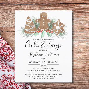 Budget Holiday Christmas Cookie Exchange Invite