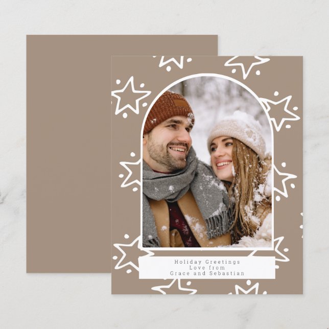 BUDGET Holiday Christmas Star Photo Personalized (Front/Back)