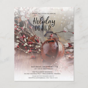 Budget Holiday Dinner Party Invitation Flyer