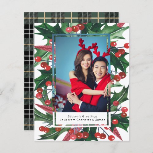 BUDGET Holiday Holly Photo Frame Personalized