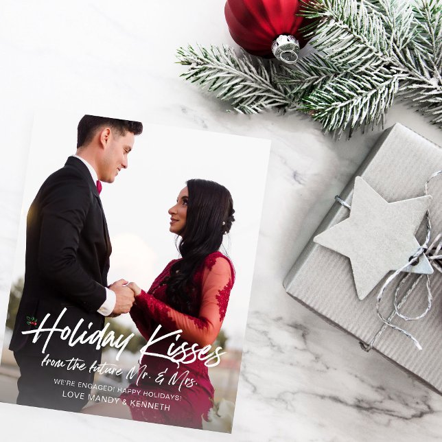 Budget Holiday Kiss Future Mr & Mrs Photo Engaged Flyer (Creator Uploaded)