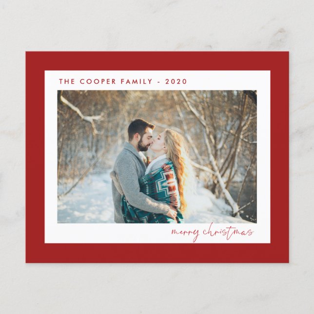 Budget Holiday Photo Card | Modern Christmas Flyer (Front)