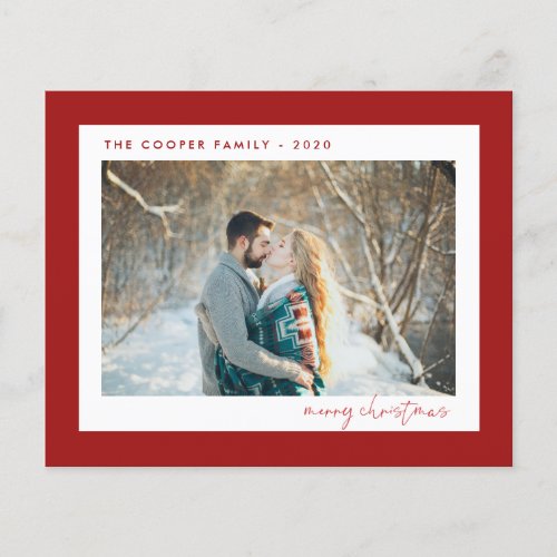 Budget Holiday Photo Card  Modern Christmas Flyer