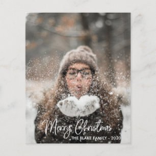 Budget Holiday Photo Card Modern Christmas Flyer
