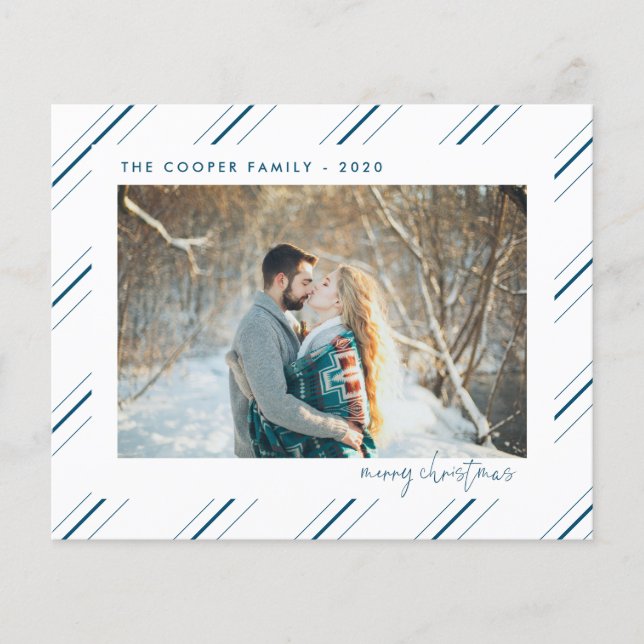 Budget Holiday Photo Card | Modern Christmas Flyer (Front)