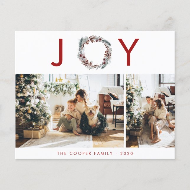 Budget Holiday Photo Card | Modern Christmas Flyer (Front)