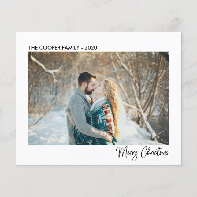 Budget Holiday Photo Card | Modern Christmas Flyer (Front)