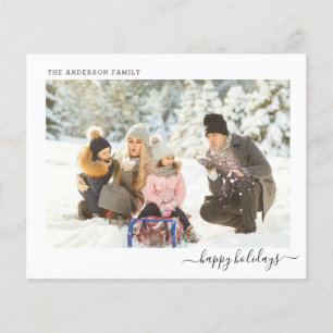 Budget Holiday Photo Modern Minimal 2025 Xmas Card Flyer