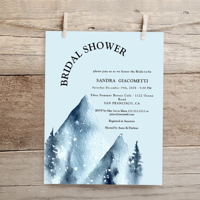 Budget Holiday Winter Bridal Shower Invitation (Creator Uploaded)