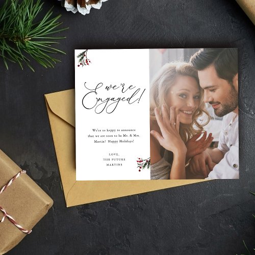 Budget Holly Berry Were Engaged 1 Photo Holiday Flyer