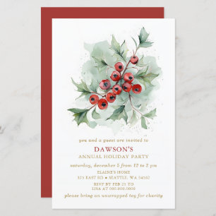 Budget Holly Botanical Corporate Christmas Party