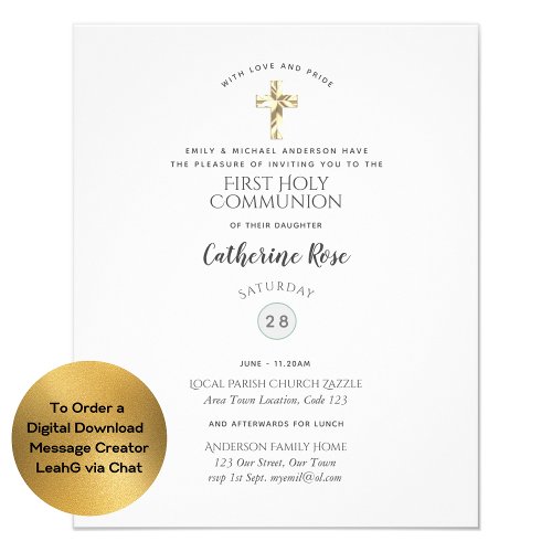 Budget Holy Communion Baptism ANY Invites FLYERS