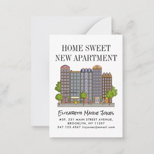 Budget Home Sweet New City Apartment Moved Moving Note Card