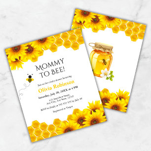 Budget Honeycomb Mommy to Bee Baby Shower Invite 