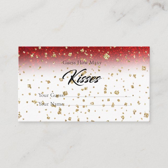 Budget How Many Kisses Bridal Game Enclosure  (Front)