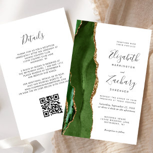 Budget Hunter Green QR Code Wedding