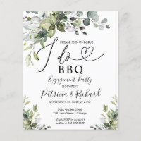 Budget I DO BBQ Engagement Party Announcement