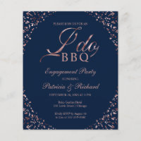 Budget I DO BBQ Engagement Party Invitations