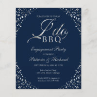 Budget I DO BBQ Engagement Party Invitations