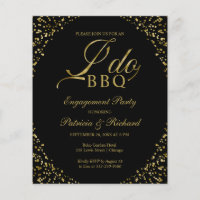 Budget I DO BBQ Engagement Party Invitations