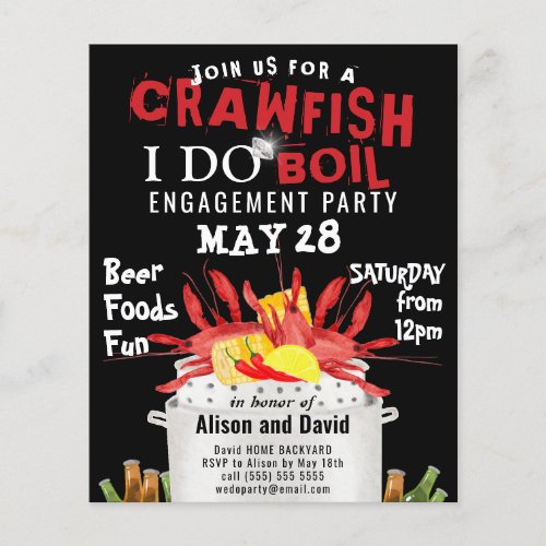 BUDGET I DO Engagement Crawfish Boil Invitation