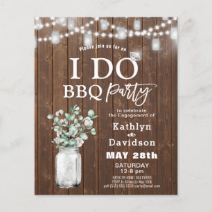BUDGET I DO Engagement Eucalyptus BBQ Invitation