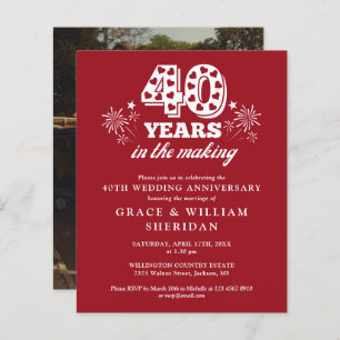 Budget In The Making 40th Anniversary Photo Invite