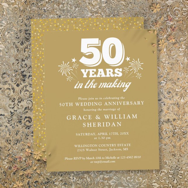 Budget In The Making 50th Anniversary Invitation (Budget In The Making 50th Anniversary Invitation)