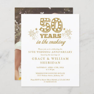 Budget In The Making 50th Anniversary Photo Invite