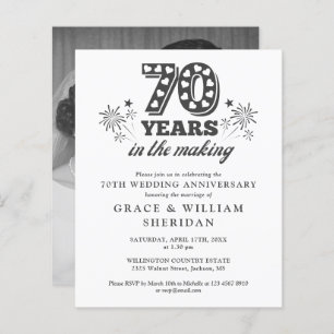 Budget In The Making 70th Anniversary Photo Invite
