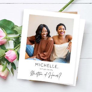 Budget Instan Photo Be My Matron of Honor Proposal