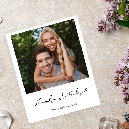 Budget Instant Photo 2 Save the Date _ White Flyer