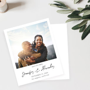 Budget Instant Photo 2 Save the Date - White V2