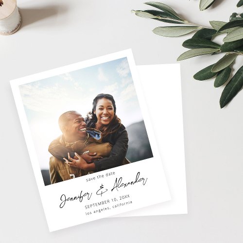 Budget Instant Photo 2 Save the Date _ White V2