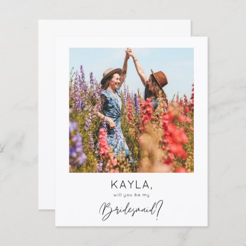Budget Instant Photo Be My Bridesmaid Proposal