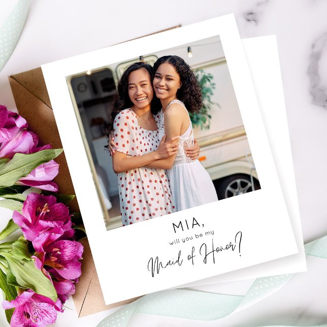 Budget Instant Photo Be My Maid of Honor Proposal (Creator Uploaded)