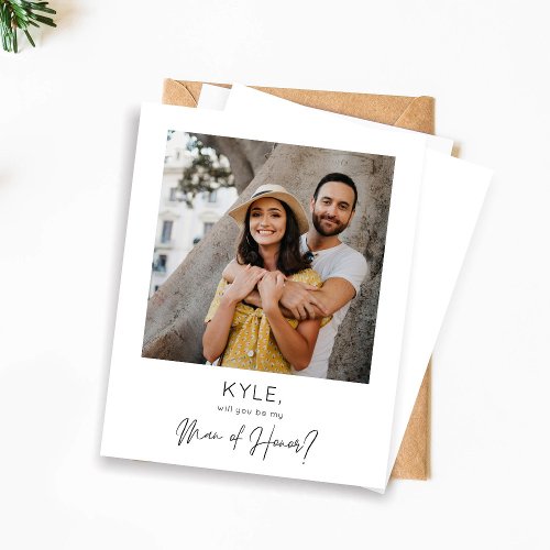 Budget Instant Photo Be My Man of Honor Proposal