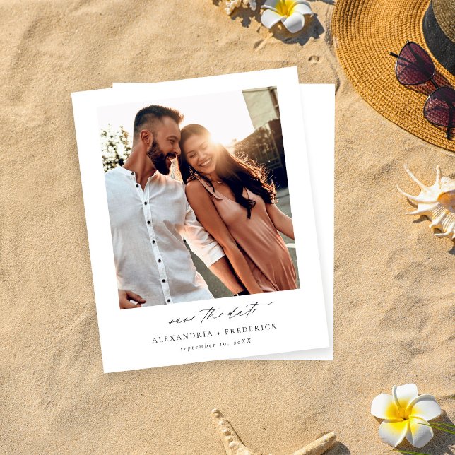 Budget Instant Photo- Lon White Chic Save the Date (Creator Uploaded)