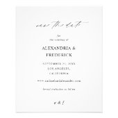 Budget Instant Photo White Chic Save the Date Flyer (Back)