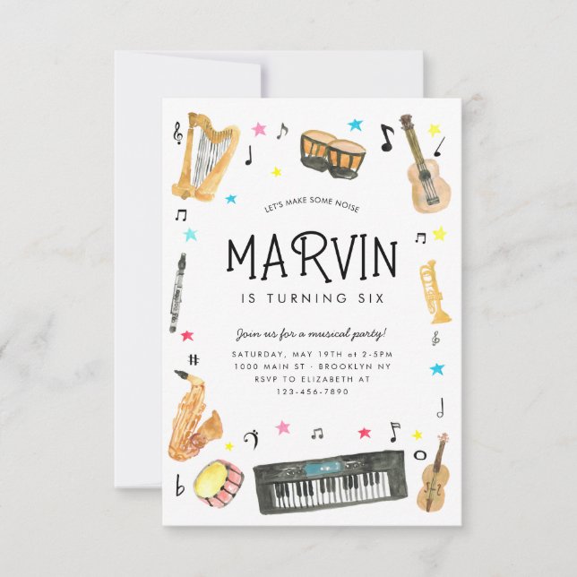 Budget Instrument Musical Notes Music Birthday (Front)